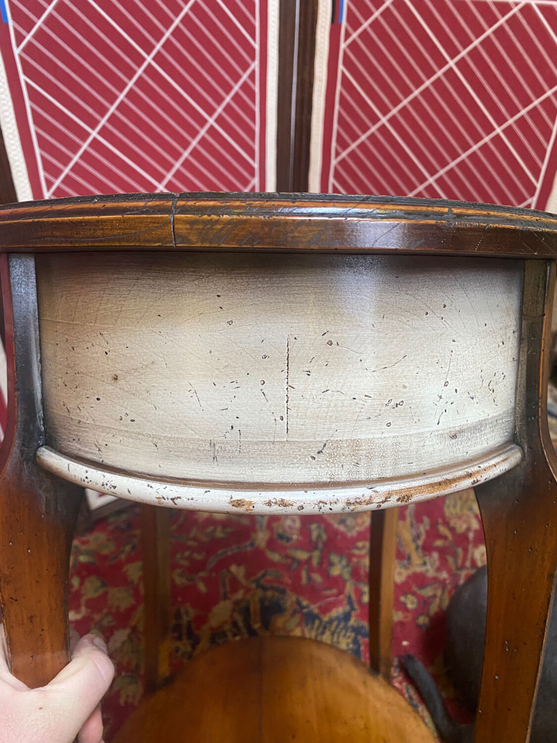 Louis XV style pedestal console, Shabby Chic