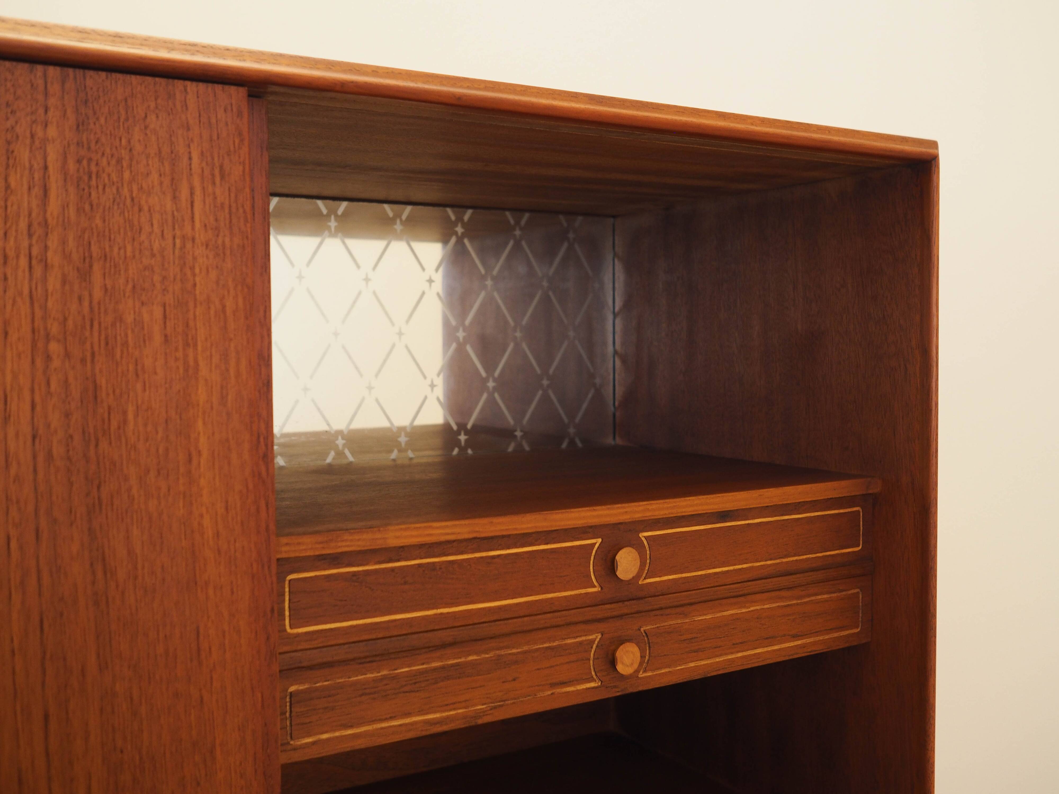 Teak highboard, Danish design, 1960s, designer: E.W. Bach