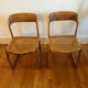 Paire de chaises cannées traîneau Baumann