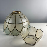 Lampshade in mother-of-pearl and brass 25 cm