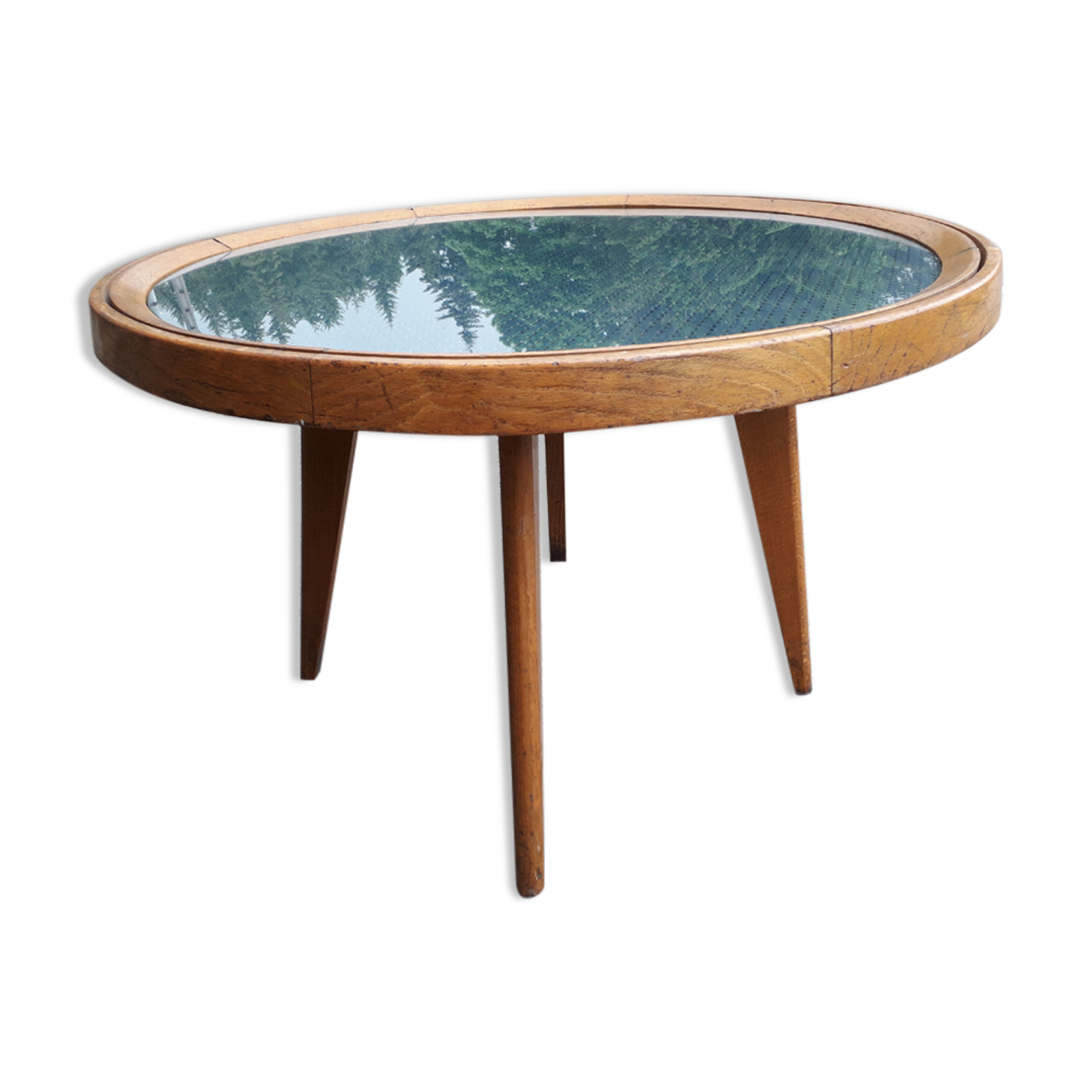 Coffee table vintage compass feet