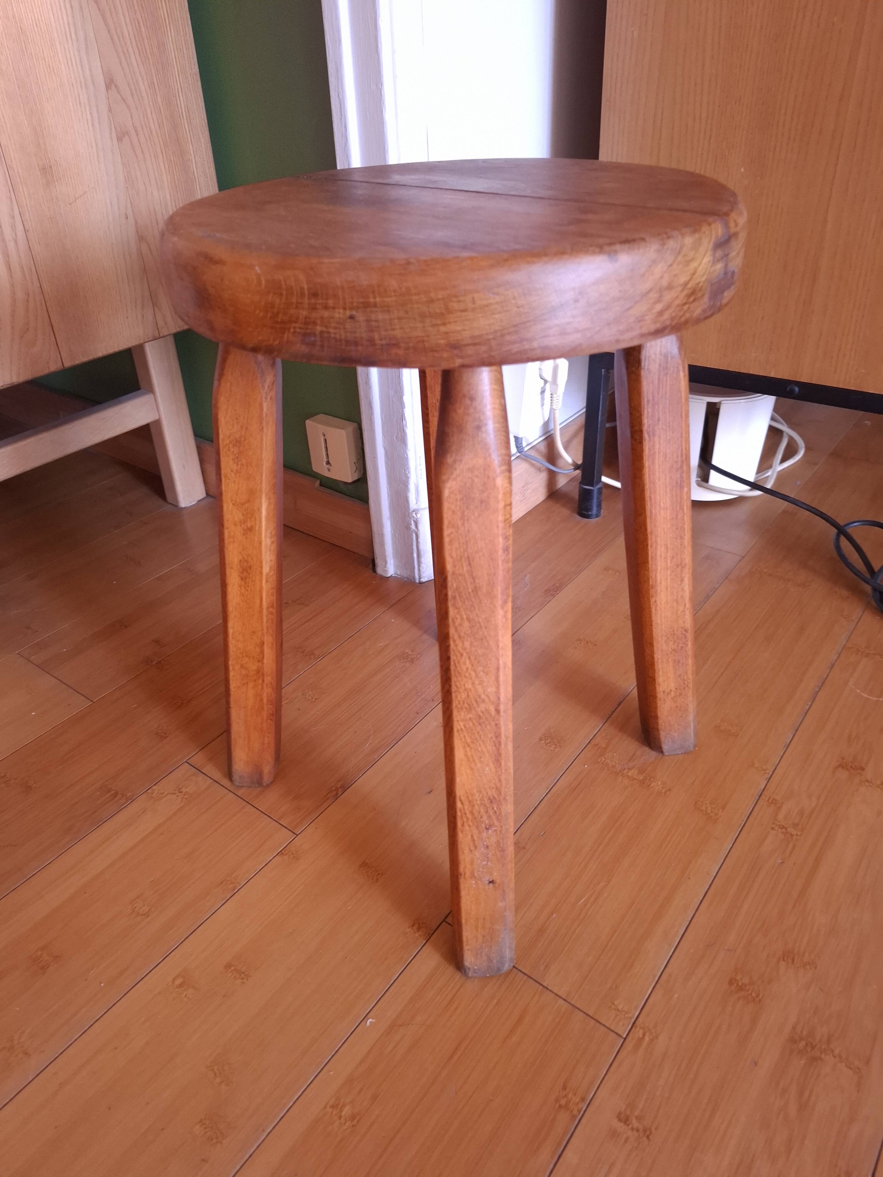 French work stool, pencil legs