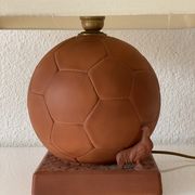 Football lamp and terracotta rooster from the 80s