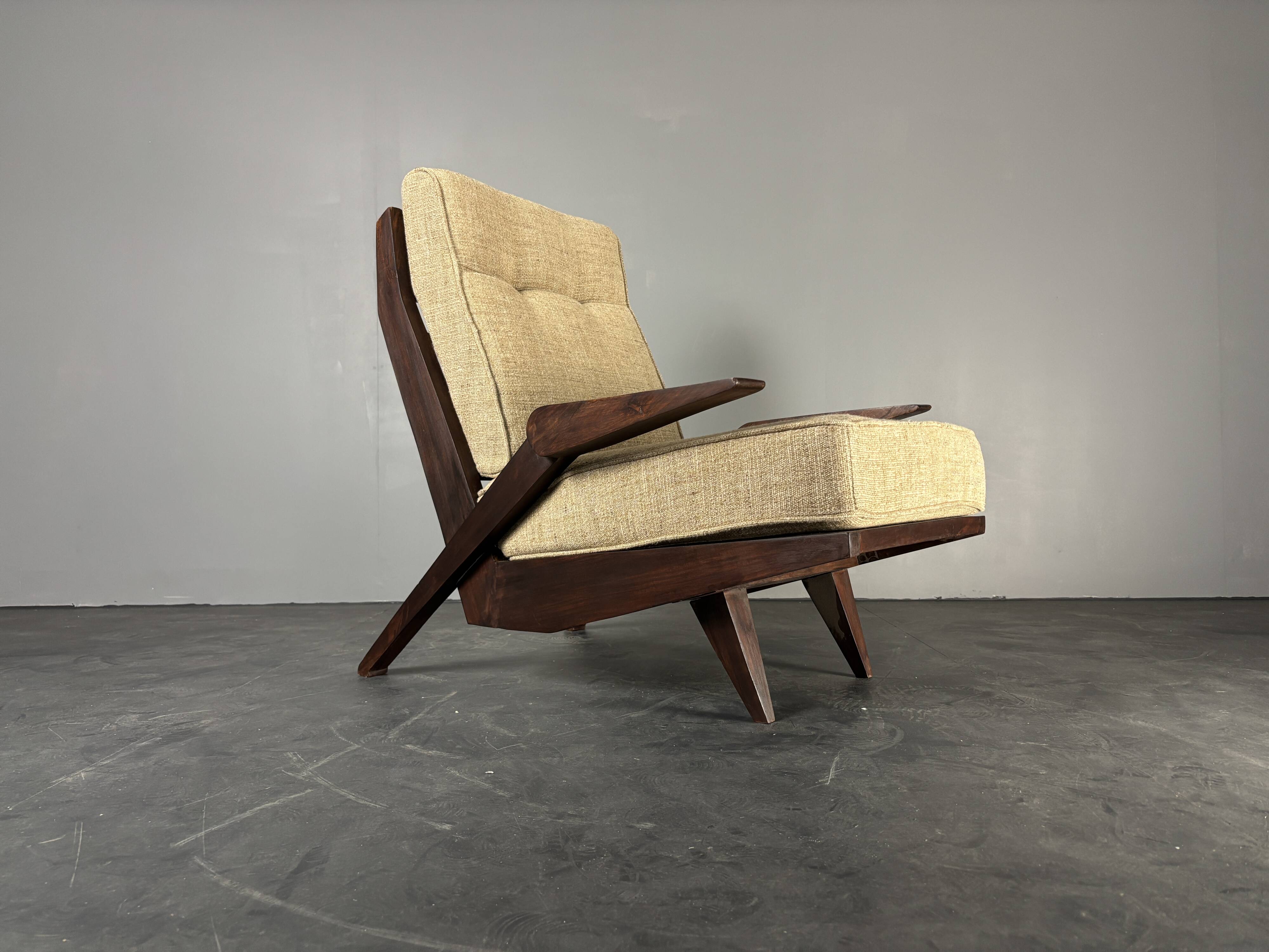 Midcentury Brazilian modernist lounge easy chair by Acacia Gil Borsoi,1950s