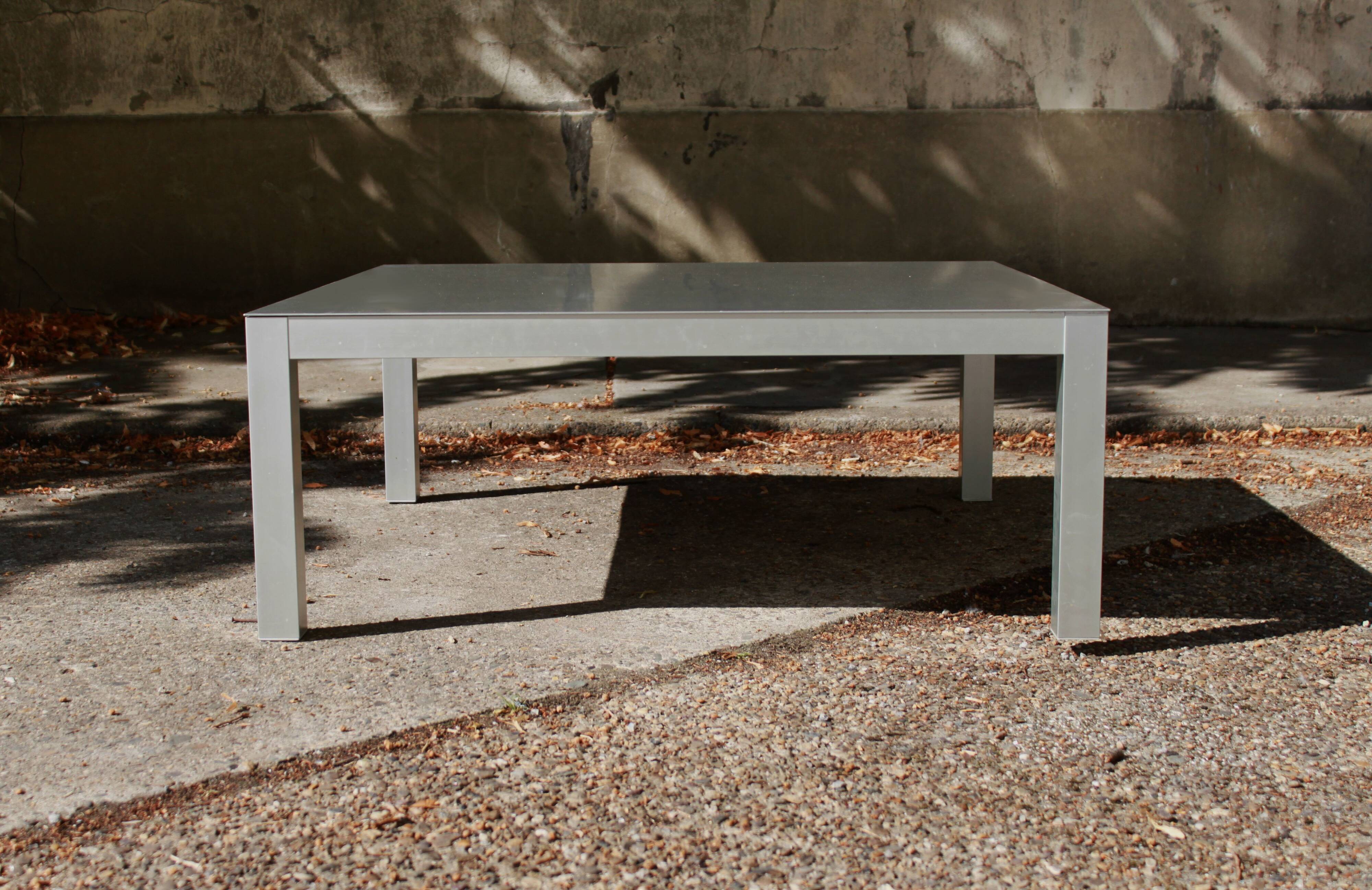 Aluminum coffee table, MDF Italia.