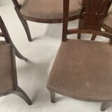 Suite de sept chaises en acajou massif XIX siècle
