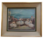 Vintage ballerina painting after Carlotta Edwards reproduction