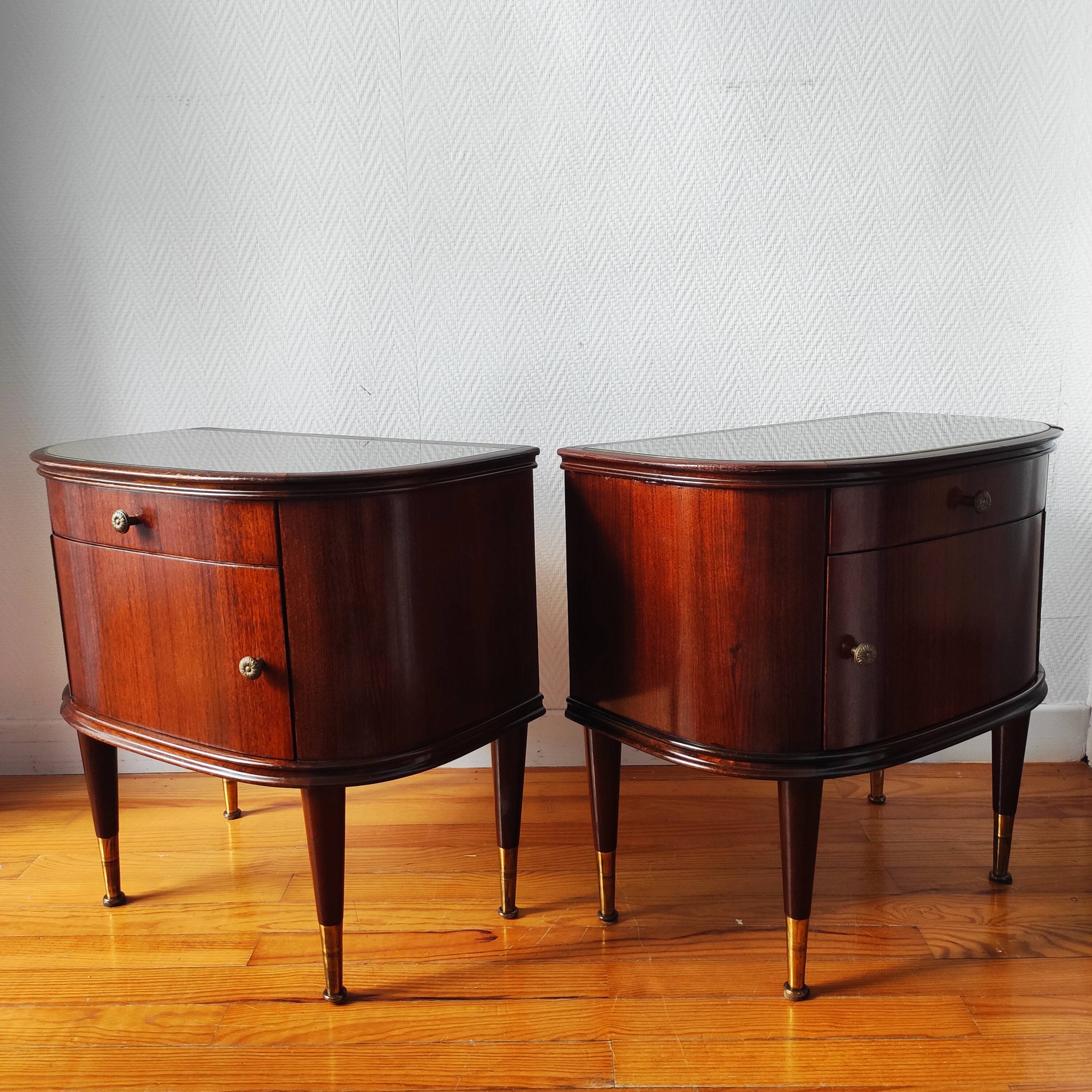 Pair of Italian bedside tables 1956