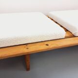 Pair of vintage  Perriand style  pine benches