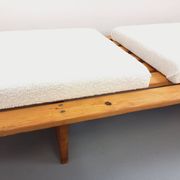 Pair of vintage  Perriand style  pine benches