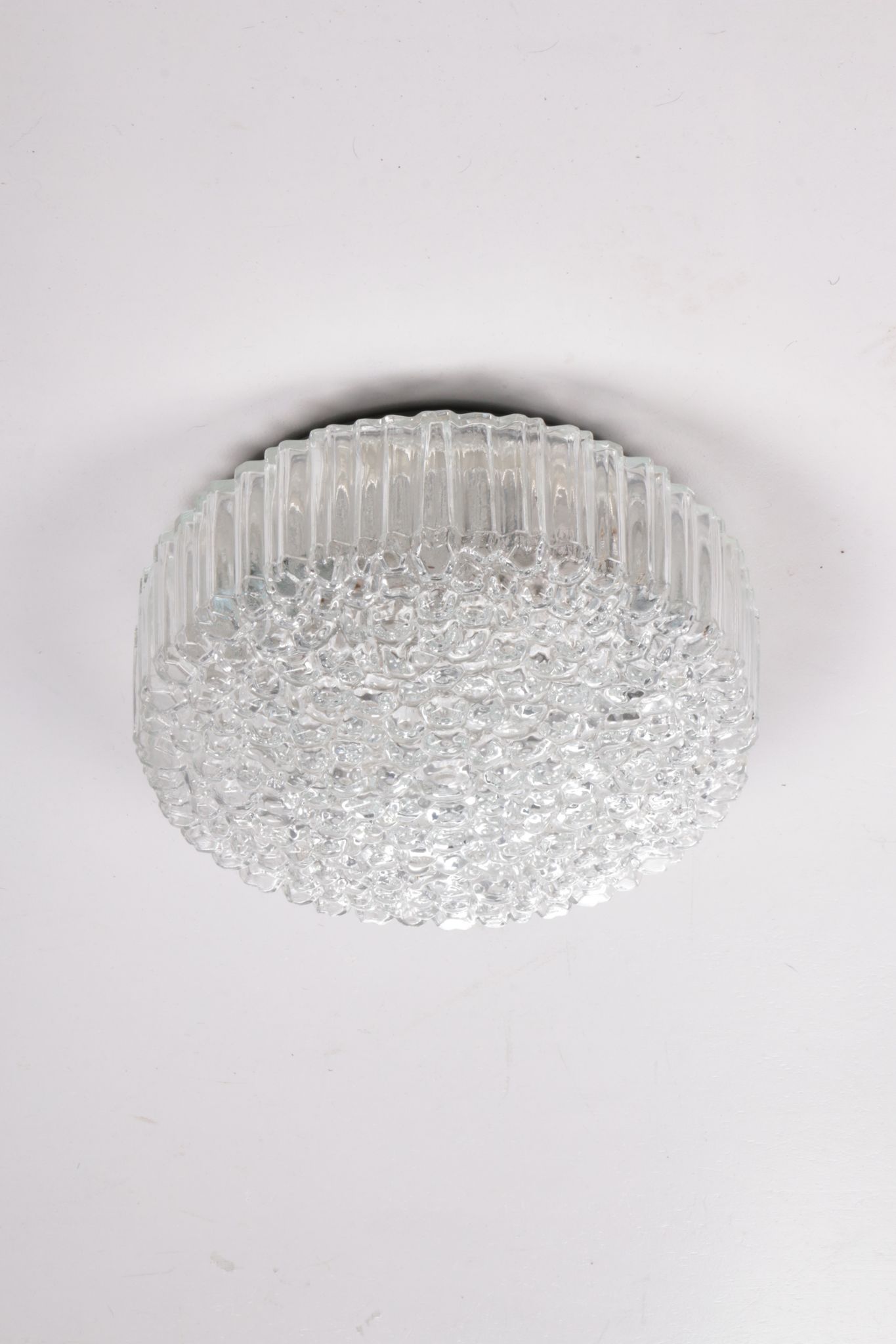 Glass Flush Mount or Sconce by Helena Tynell for Glashütte Limburg, 1960s