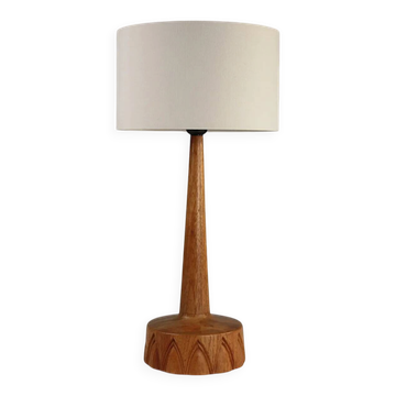 Solid teak table lamp by AB Stilarmatur Tranås – Sweden, 1960s