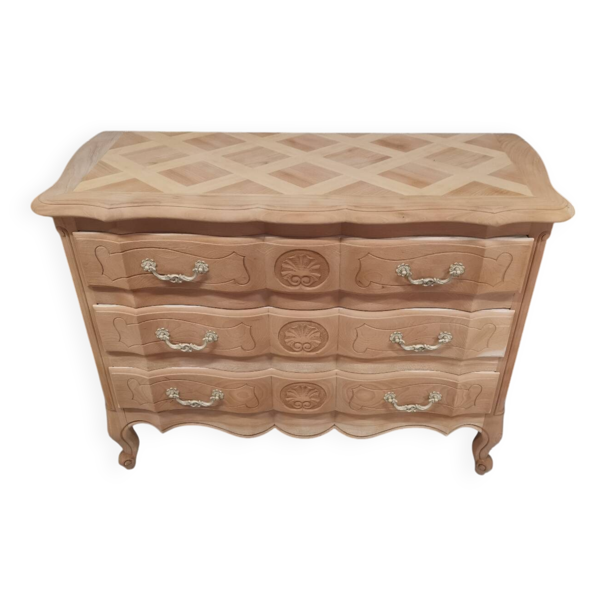 Louis XV chest of drawers in raw wood