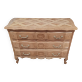 Louis XV chest of drawers in raw wood