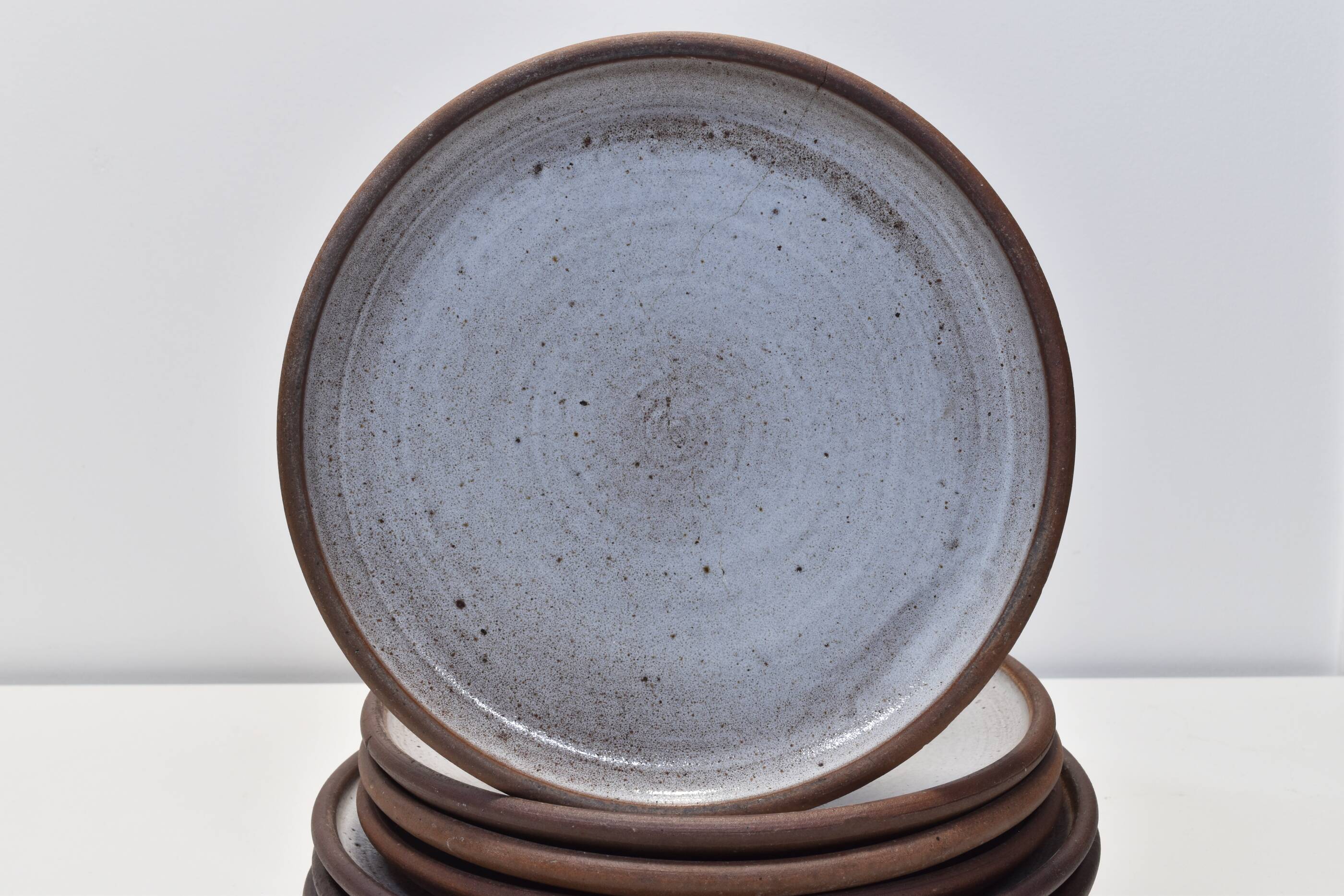 7 Vintage ceramic plates Norbert Pierlot Ratilly La borne