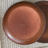 Lot of 4 plates a dessert in stoneware handmade