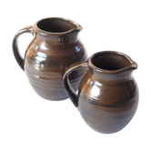 Duo of sandstone pitchers