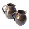 Duo of sandstone pitchers