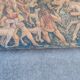 Painted burlap canvas depicting a medieval hunting scene circa 1950 by André Pierre BOURBIOUX, known as "Boul"