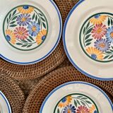 Josetti earthenware service with colorful flowers 1930