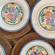 Josetti earthenware service with colorful flowers 1930