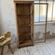 19th-century English pine display cabinet