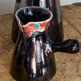 Pitchers and cups, iridescent ceramic, Vallauris