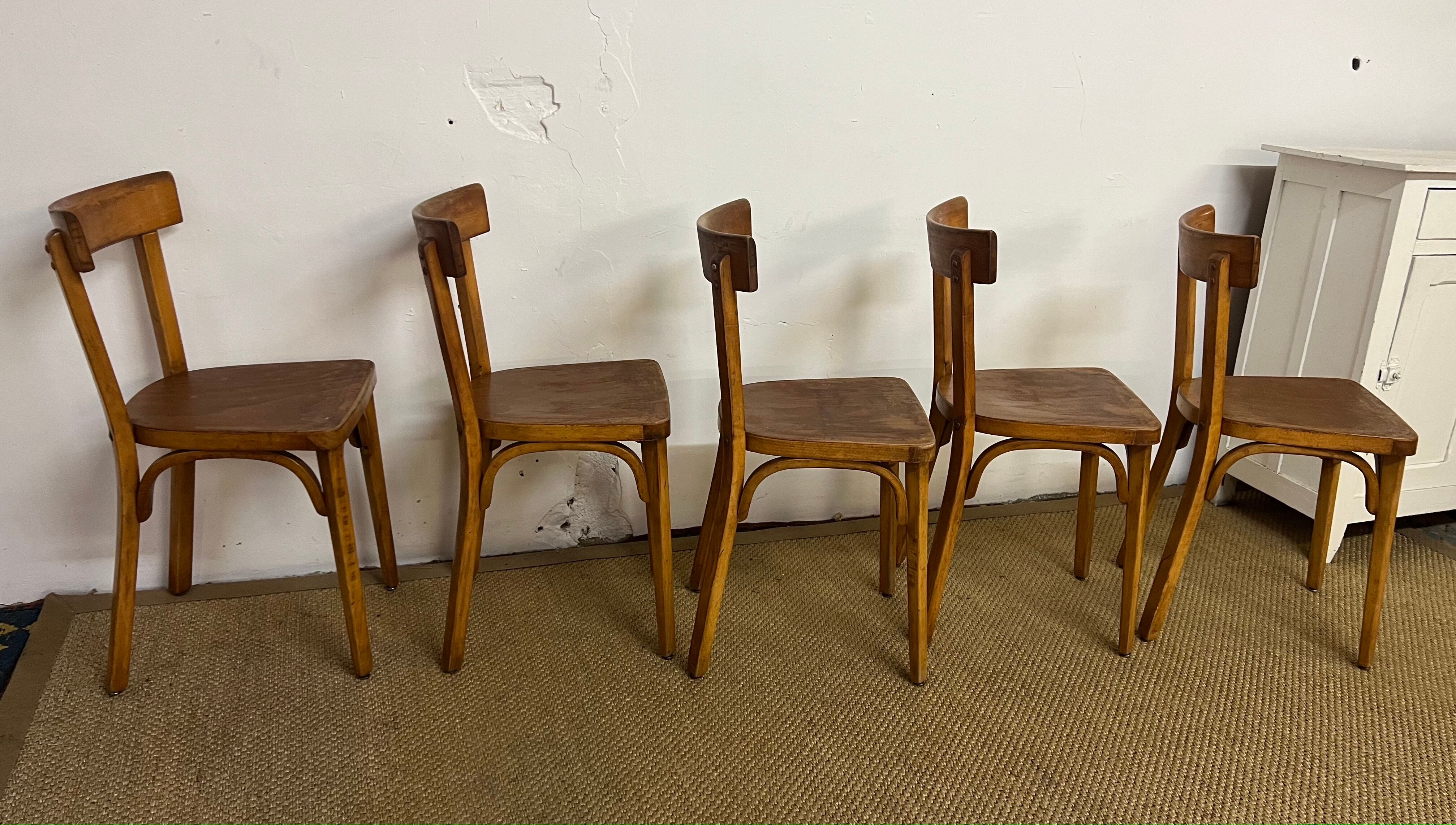 5 Baumann bistro chairs