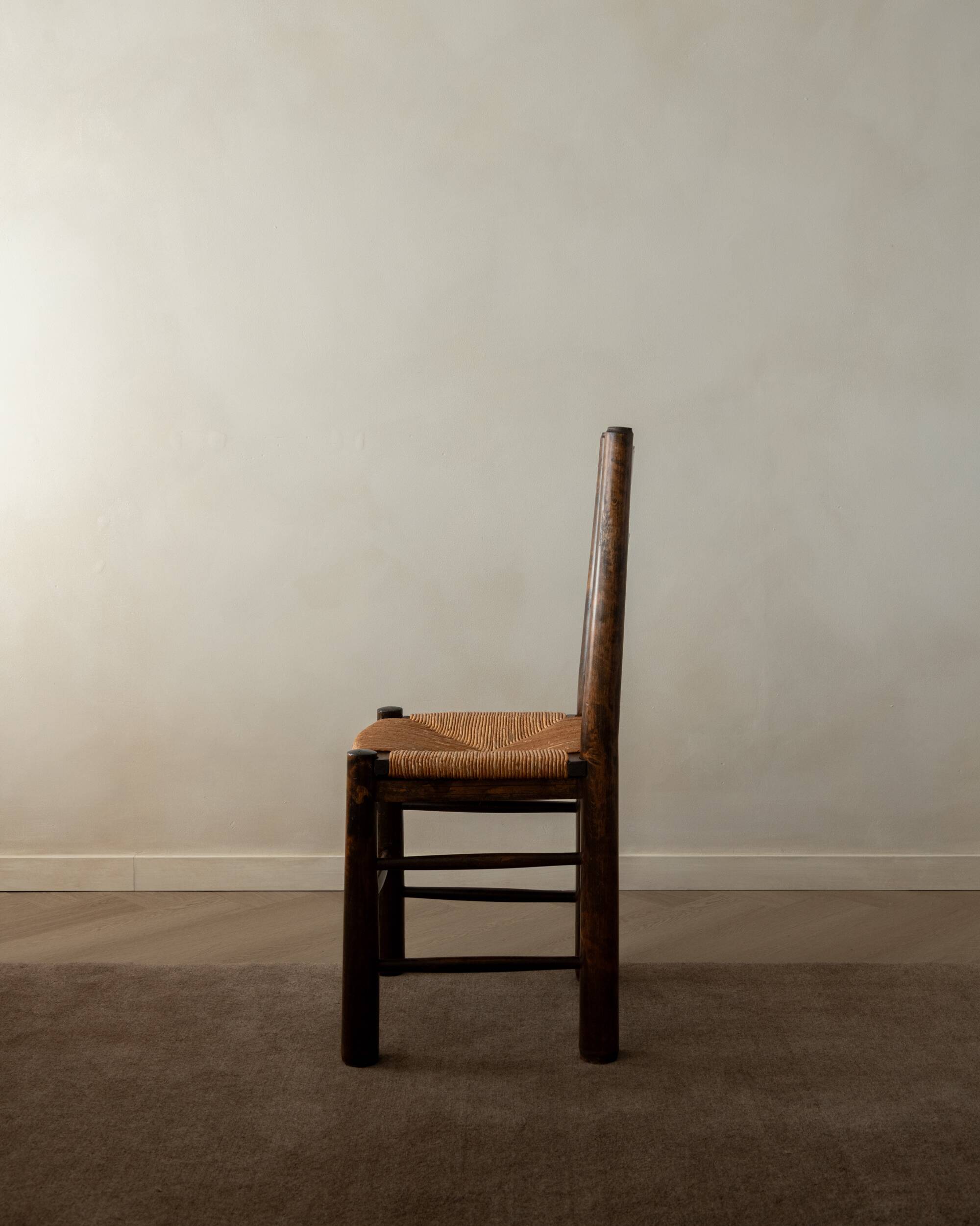 Vintage French Brutalist Dining Chairs by Georges Robert, 1950s, Set of 6