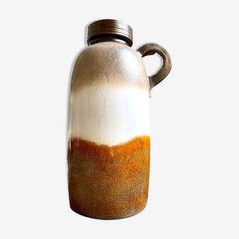 W. Germany vase in brown and beige glazed ceramic