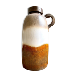 W. Germany vase in brown and beige glazed ceramic