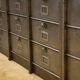 Strafor cabinet with flaps, 6 columns, oak top, 1950s.