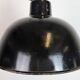 East German Black Enamel Factory Light by LBD Veb Leuchtenbau Dresden, 1950