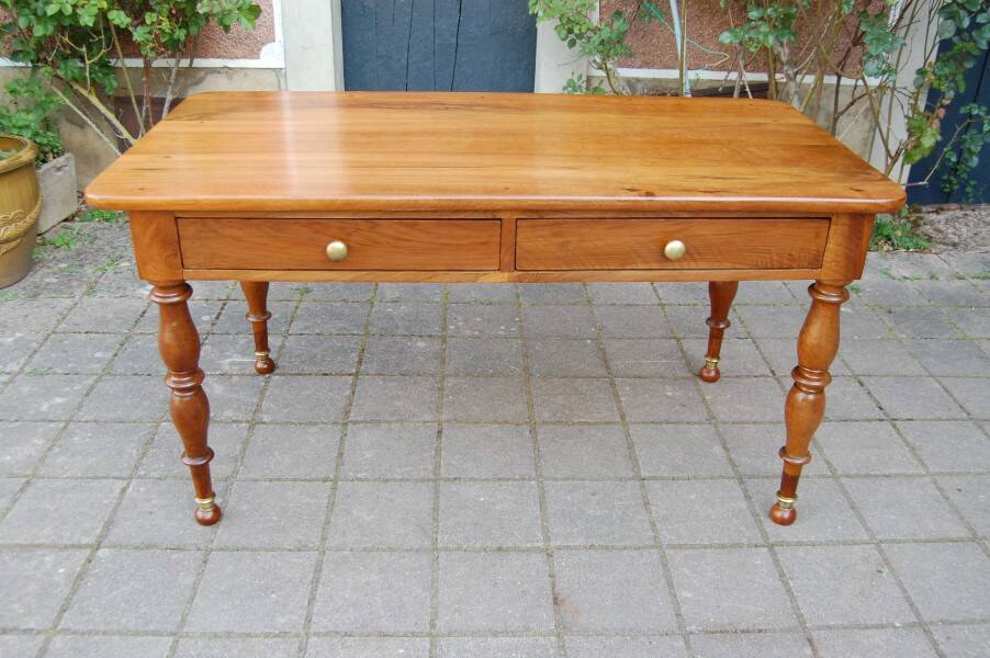 19th-century Louis Philippe walnut desk.