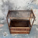 Rattan shelf