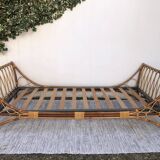 Vintage rattan bed