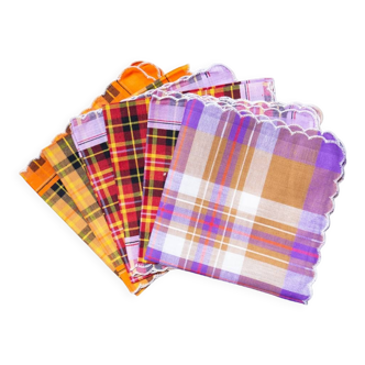 Set of 6 Vintage checkered towels