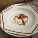Set of 5 hollow plates signed Badonviller Collection Paradise bird décor