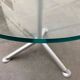 Postmodern Italian side table from the Help series in glass by Paolo Bistacchi for Albed, Milan.