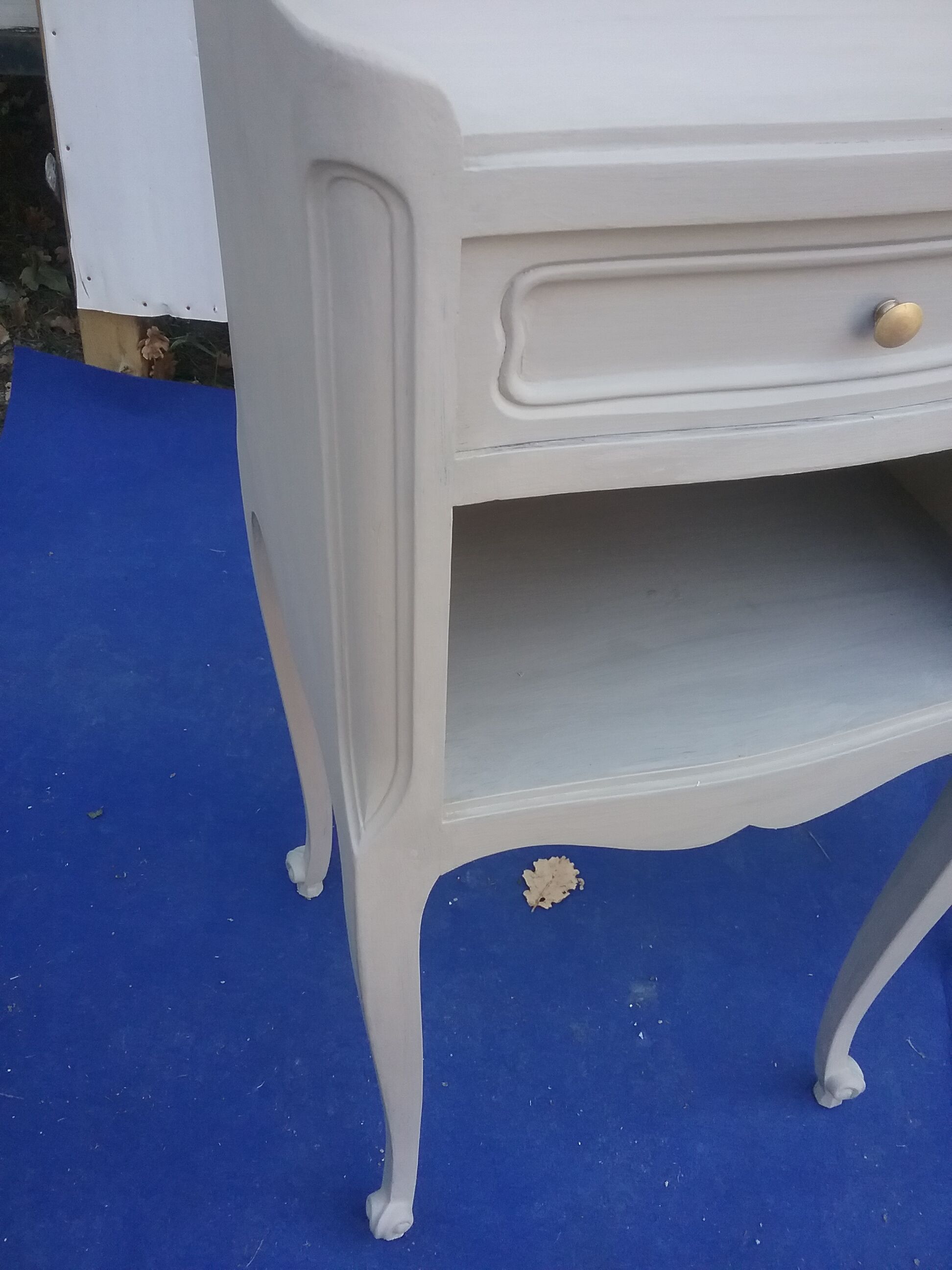 Pair of bedside tables style L XV gray