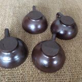 4 sandstone cups
