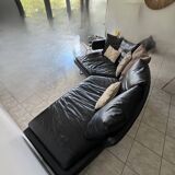 B&b Italia sofa Antonio Citterio Arne black leather