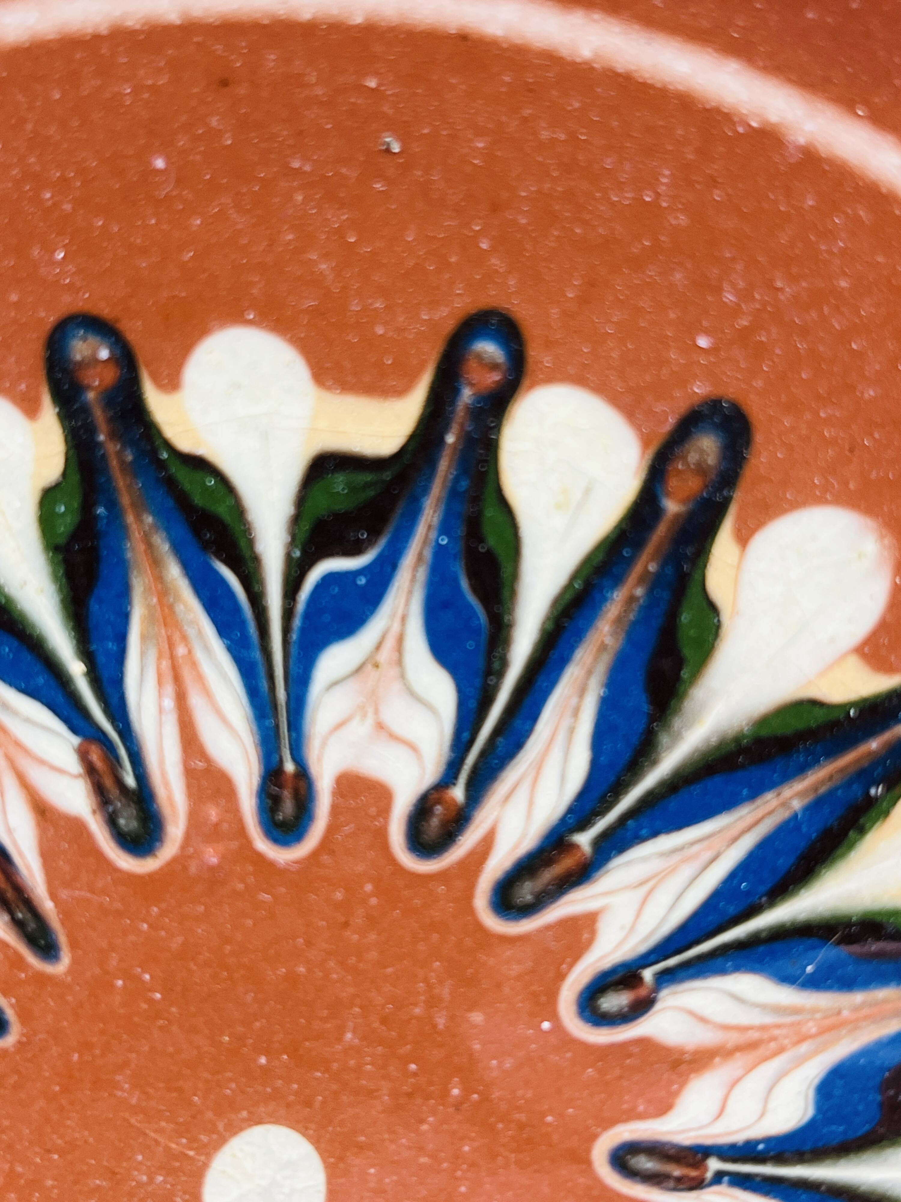 Ceramic footed bowl from Troyan, Bulgaria.