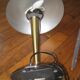 Ancienne lampe champignon, acier chromé et laiton poli