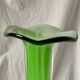 Vase soliflore vintage en verre soufflé vert - 43 cm
