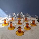 Set of 9 70s glasses