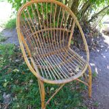 Vintage rattan armchair