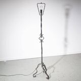 Lampadaire brutaliste en fer forgé