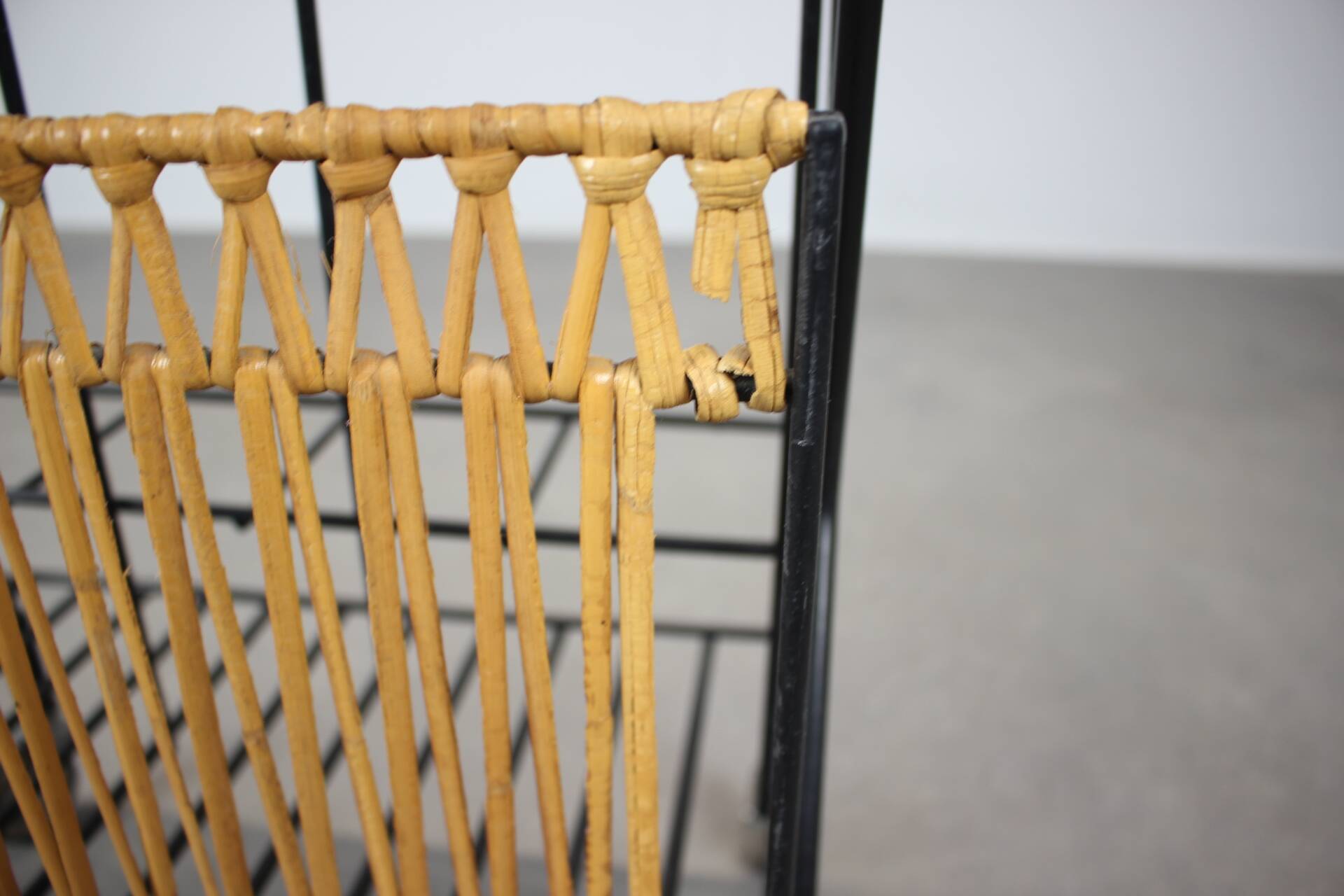 Mid-century Rolling Magazine Rack Cart, 1970s, Czechoslovakia