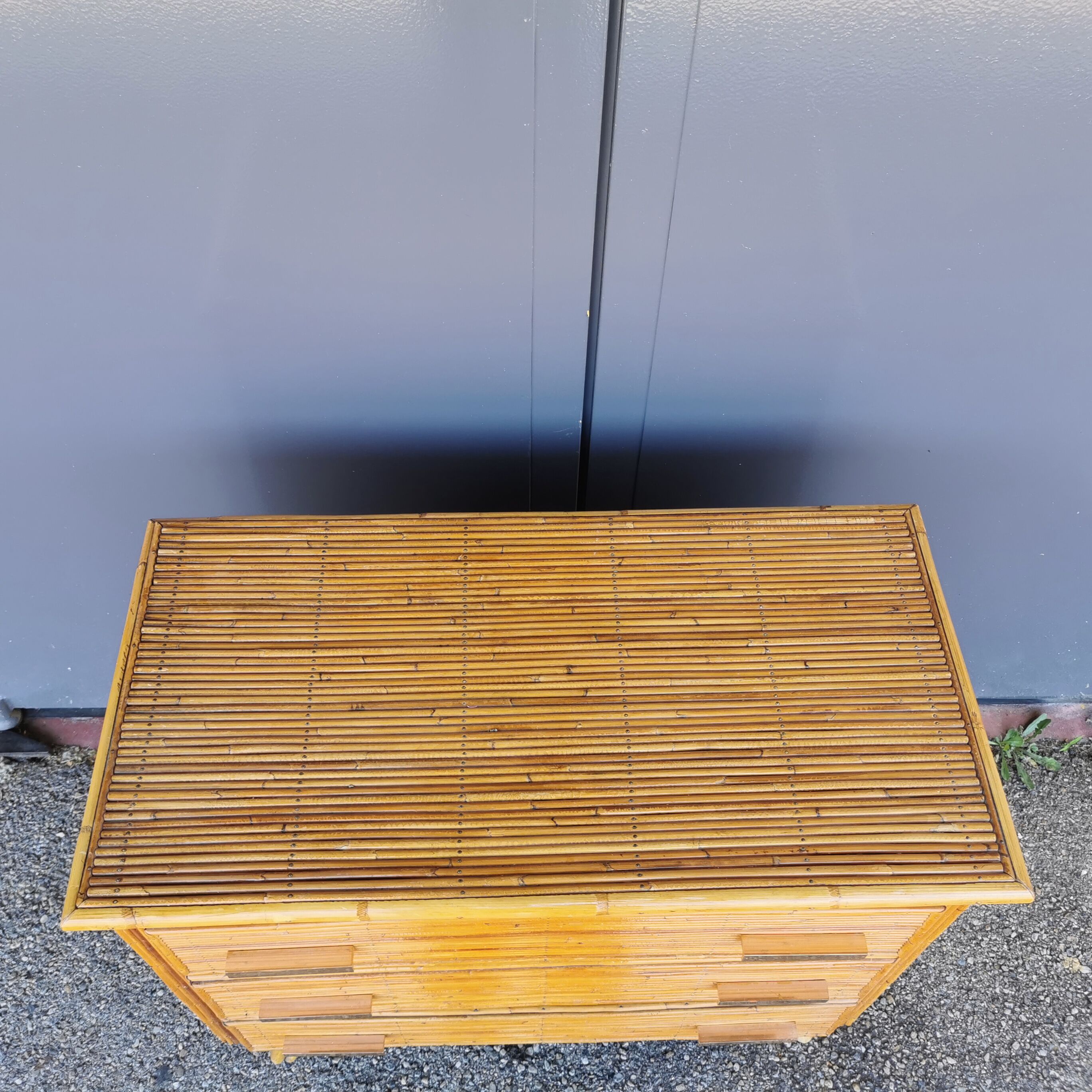 Rattan chest of drawers from the 50s